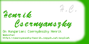 henrik csernyanszky business card