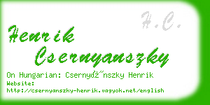 henrik csernyanszky business card